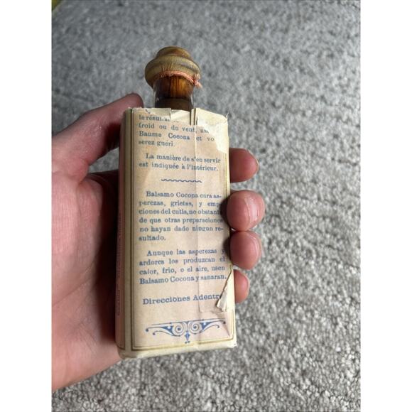 COLORFUL pre - 1886 COCONA BALM bottle SAN FRANCISCO all original LABEL CONTENTS - Picture 10 of 10